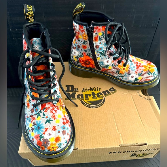 Dr. Martens Other - Dr. Martens AirWair canvas boots -brand new, never worn. Wanderflower pattern